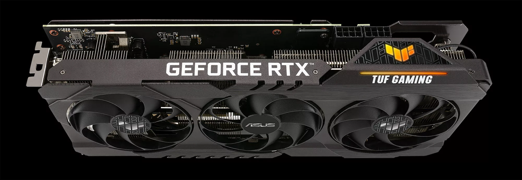 ASUS TUF GeForce RTX 3070 V2 OC Edition Grafikkarte Draufsicht