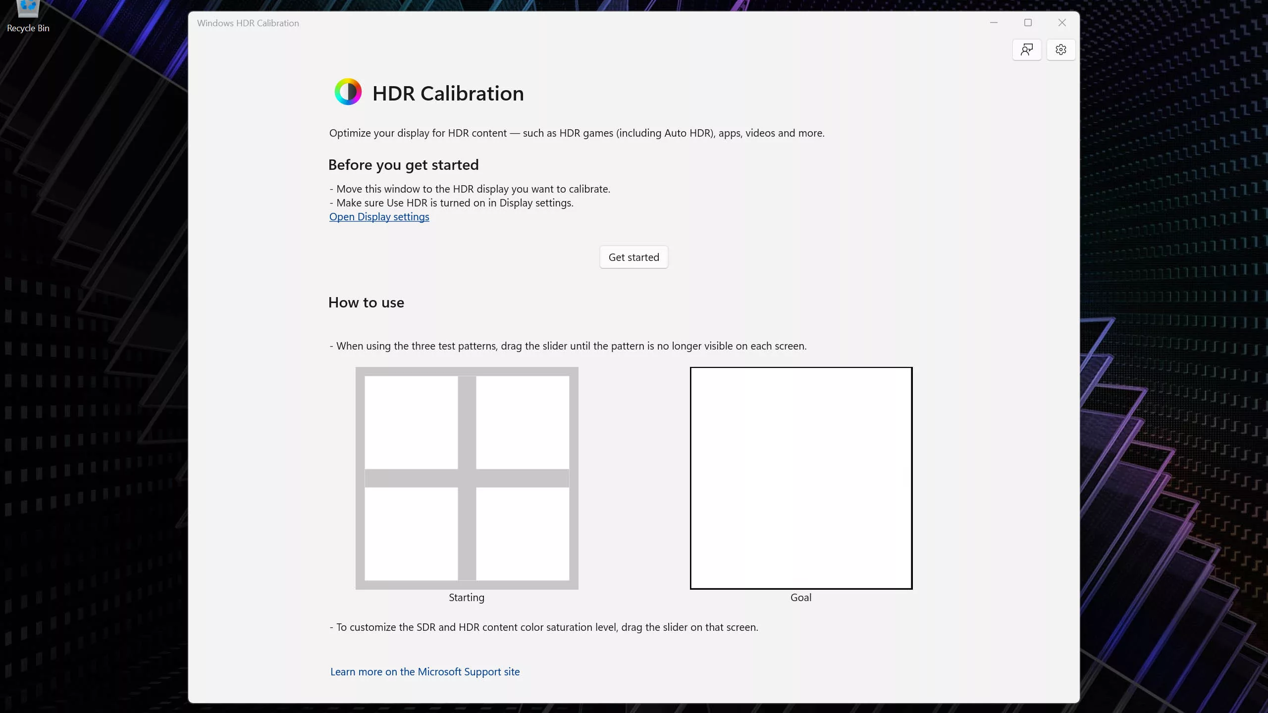 Windows hdr calibration