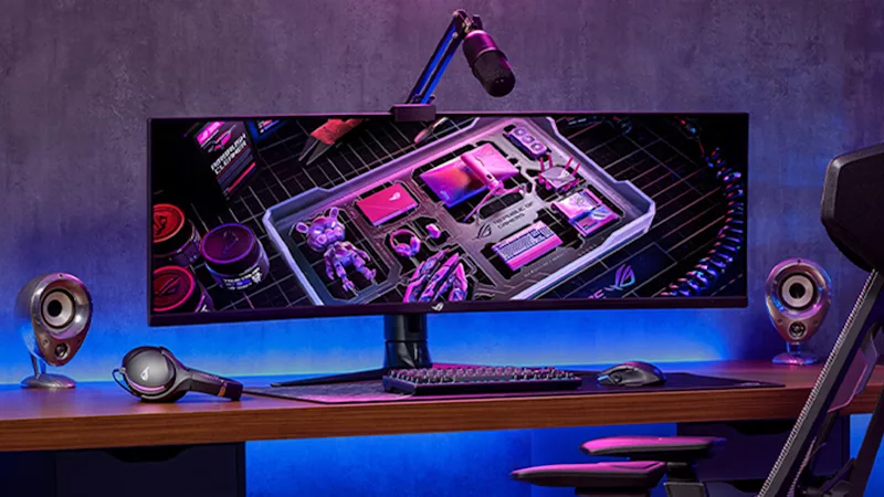 Epic Gaming Setup Accessories: ROG Aura Light Bar and ROG Ergo 