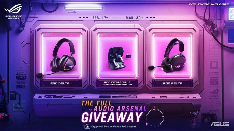 ROG Delta II, ROG Pelta, and ROG Cetra are the ultimate gaming headsets — and we're giving them away