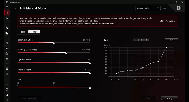 ¿Puedo overclockear mi GPU con Armoury Crate?