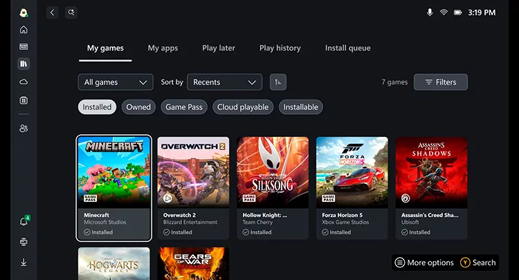 Cómo jugar a juegos de Xbox, Steam, Epic y otras tiendas en la ROG Xbox Ally